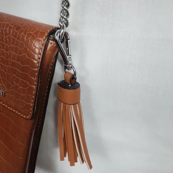 Nine West Women’s Chic Brown Crossbody Bag with Tassel - Picture 5 of 11